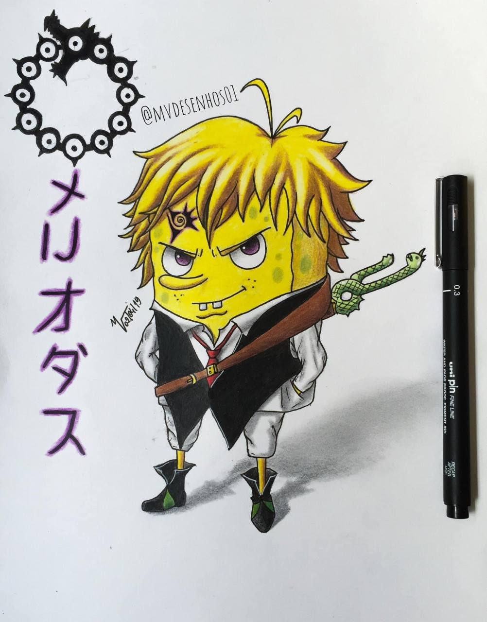Adaptação - Meliodas (NNT) + Bob Esponja